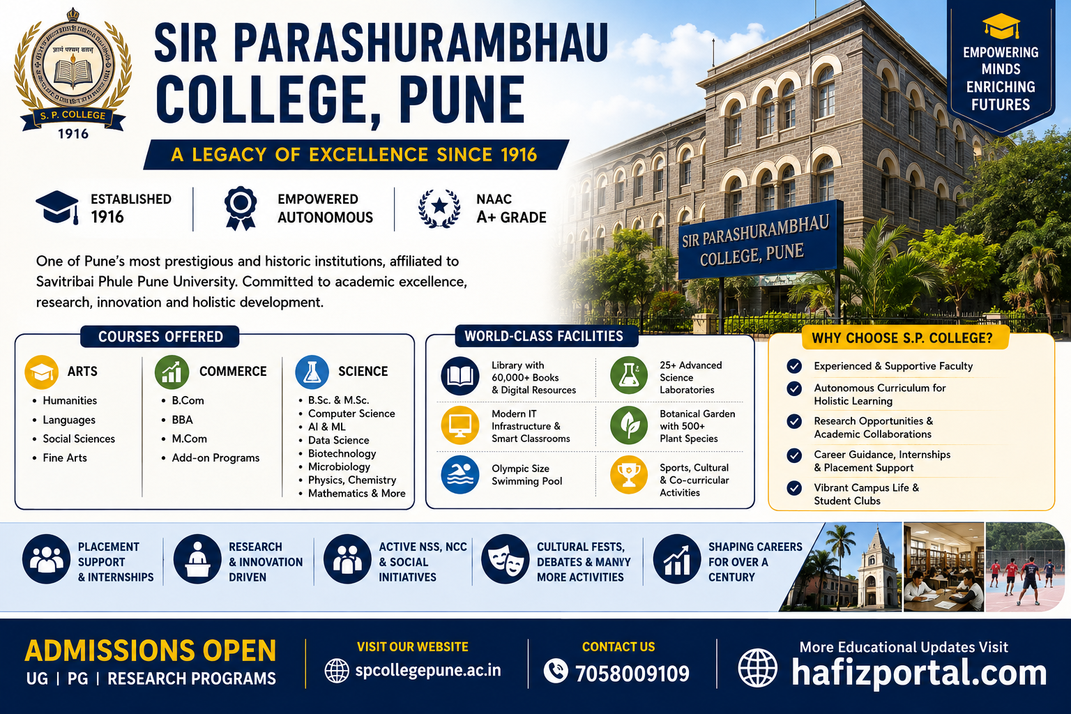 Sir Parashurambhau College Pune campus and educational facilities, highlighting courses, academic excellence, research opportunities, student activities and admissions information.