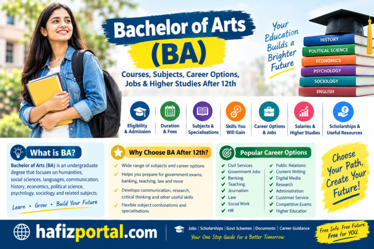 Bachelor of Arts (BA): Courses, Subjects, Career Options, Jobs & Higher Studies After 12th