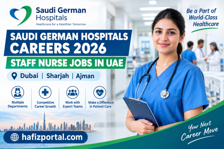 Saudi German Hospitals Careers 2026 staff nurse jobs in UAE in Dubai, Sharjah and Ajman